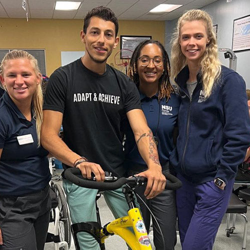 Sergio with group of trainers on alinker